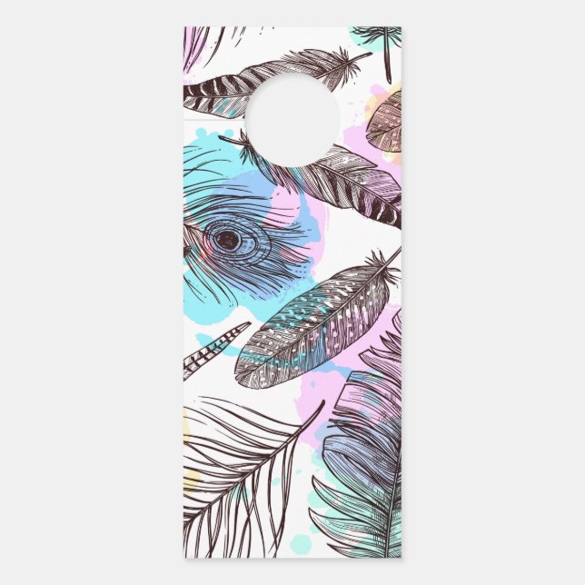 Colgador Para Puertas Peacock Feather (Anverso)