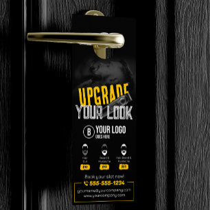 Colgador Para Puertas Peluquería Bold & Modern Barber Shop Estilista Big