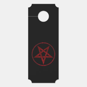 Colgador Para Puertas Pentagram del diablo Rojo