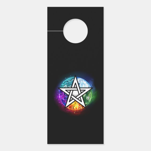 Colgador Para Puertas Pentagrama de Wiccan (Anverso)