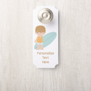 Colgador Para Puertas Pequeño Surfer Dude Boy Kids Room