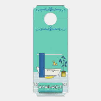 Colgador Para Puertas Percha de la puerta: cuarto de baño "disponible" y