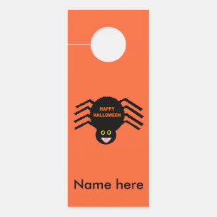 Colgador Para Puertas Percha de la puerta de la araña negra de Halloween