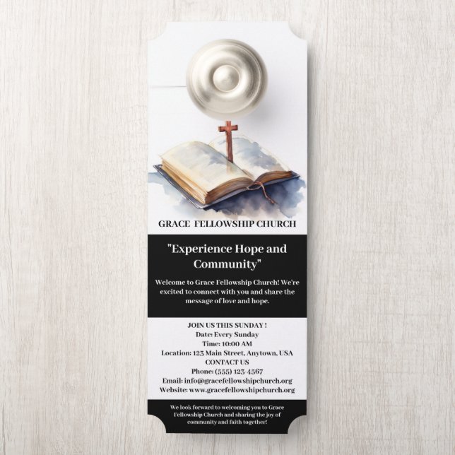 Colgador Para Puertas Percha de la puerta de la iglesia moderna (En pomo)