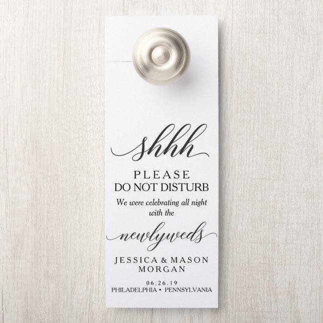 Colgador Para Puertas Percha de la puerta del boda - No molestar - Clási (En pomo)