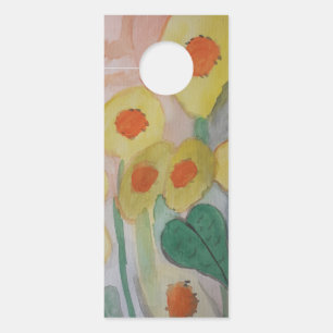 Colgador Para Puertas Percha de puerta de girasoles abstracto