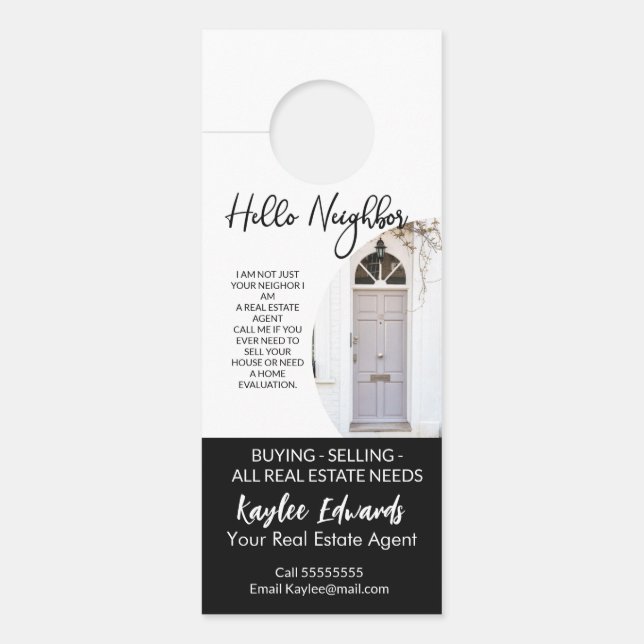 Colgador Para Puertas Percha de puerta del nuevo agente inmobiliario (Anverso)