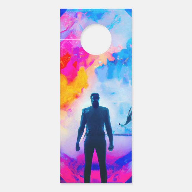 Colgador Para Puertas Permanecer en colores (Anverso)