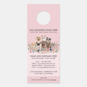 Colgador Para Puertas Perros Rosas