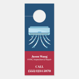 Colgador Para Puertas Personalizado de aire acondicionado HVAC QR