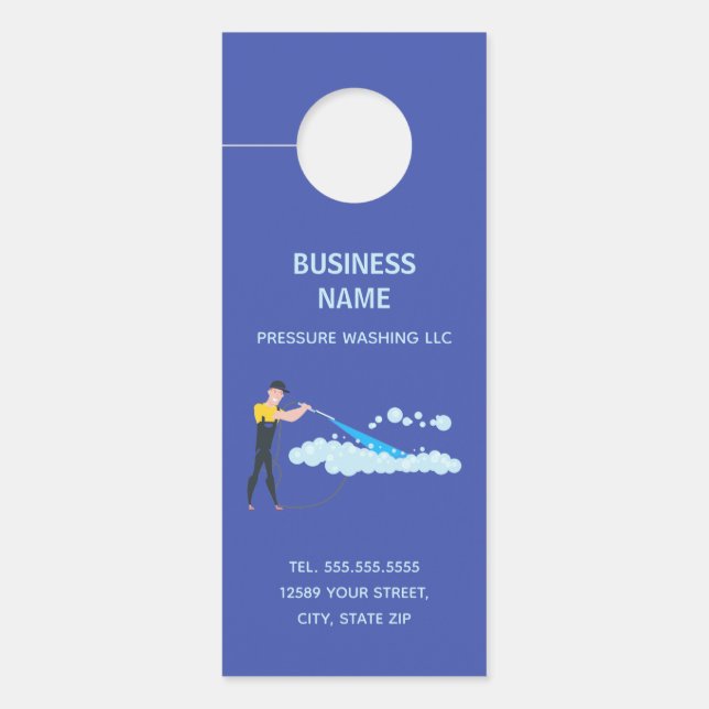 Colgador Para Puertas Personalizado de lavado a presión QR (Anverso)