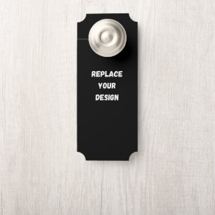 Colgador Para Puertas Personalizado Diseño negro Añadir foto o texto