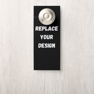 Colgador Para Puertas Personalizado Diseño negro Añadir foto o texto