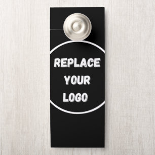 Colgador Para Puertas Personalizado Diseño negro Añadir foto o texto