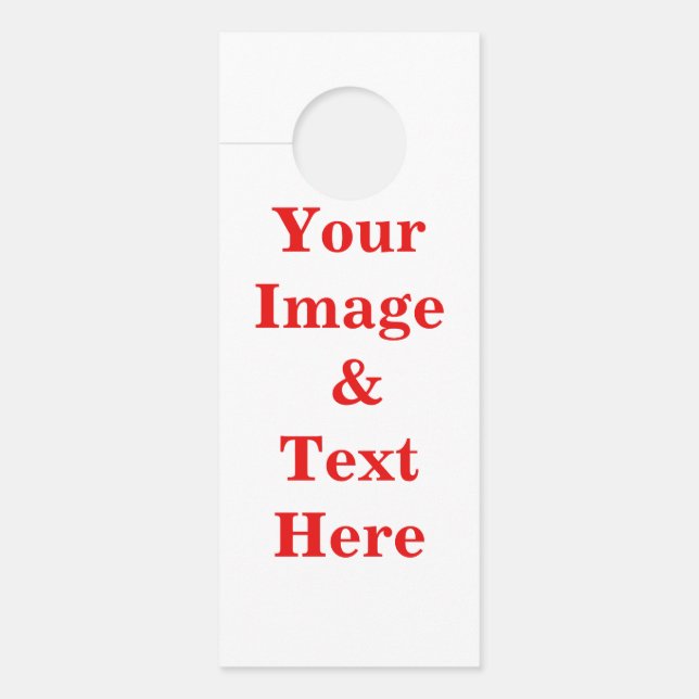 Colgador Para Puertas Personalizado personalizado de su propia foto (Anverso)