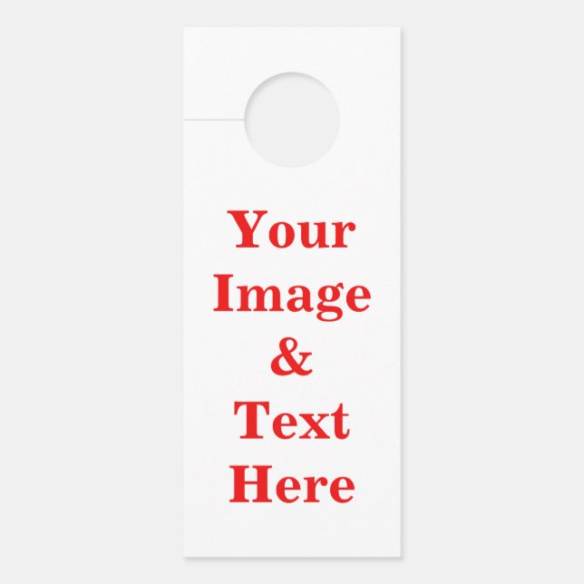 Colgador Para Puertas Personalizado personalizado Su propia foto y texto (Anverso)