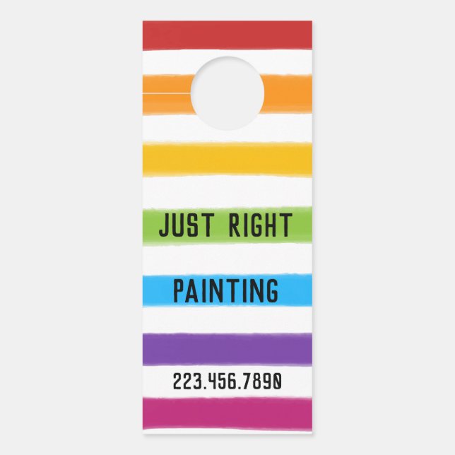 Colgador Para Puertas Personalizado QR Painter (Anverso)