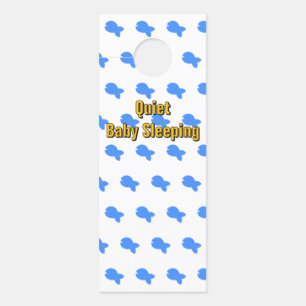 Colgador Para Puertas Pez Azul Bebé Durmiendo