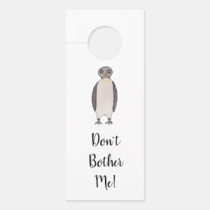 Colgador Para Puertas Pingüino gracioso no altera el Rótulo