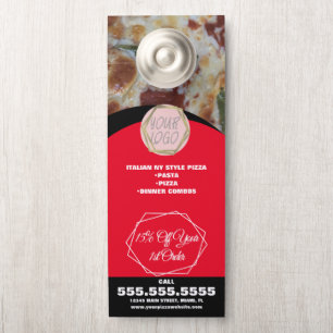 Colgador Para Puertas Pizza Restaurant Lunch Especiales Business B