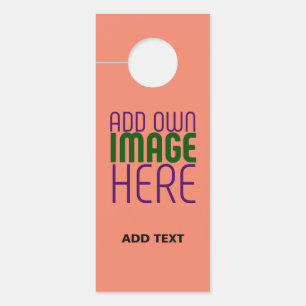 COLGADOR PARA PUERTAS PLANTILLA DE TEXTO DE IMAGEN DE NARANJA DE CORAL E