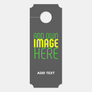 COLGADOR PARA PUERTAS PLANTILLA DE TEXTO DE IMAGEN GRIS SIMPLE EDITABLE