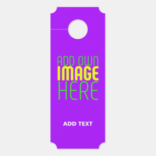 COLGADOR PARA PUERTAS PLANTILLA DE TEXTO DE IMAGEN SIMPLE VIOLETA EDITAB