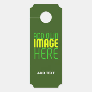 COLGADOR PARA PUERTAS PLANTILLA DE TEXTO DE IMAGEN VERDE MODERNA EDITABL