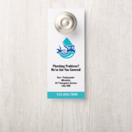 Colgador Para Puertas Plumbing Service Water Drop Logo Plumber Business