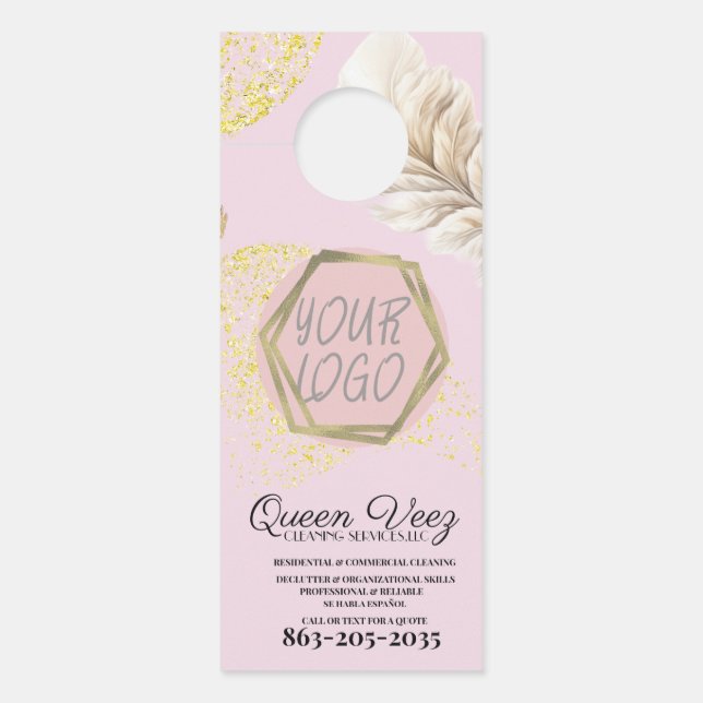 Colgador Para Puertas Professional Cleaning Services Girly (Anverso)