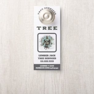 Colgador Para Puertas *~* Puerta QR de Artsy Lumber Jack Tree Services