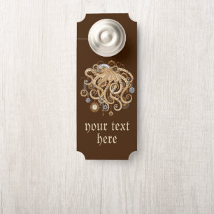 Colgador Para Puertas Pulpo Steampunk Retro Fantasía Mecánica