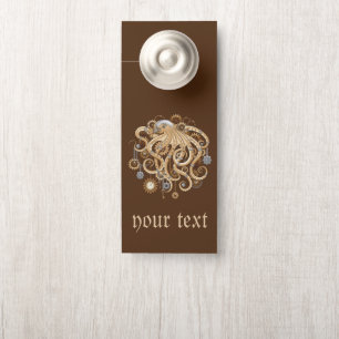 Colgador Para Puertas Pulpo Steampunk Retro Fantasía Mecánica
