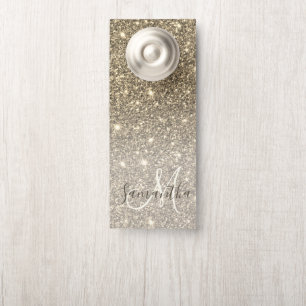 Colgador Para Puertas Purpurina de oro moderno marca nombre personalizad