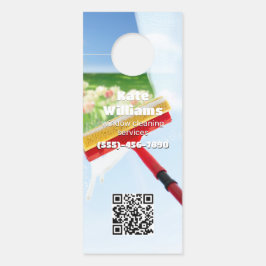 Colgador Para Puertas QR Personalizado de limpieza de ventanas
