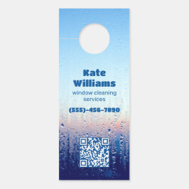 Colgador Para Puertas QR Personalizado de limpieza de ventanas