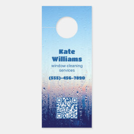 Colgador Para Puertas QR Personalizado de limpieza de ventanas