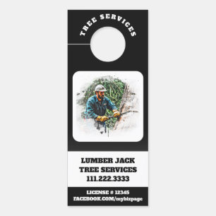 Colgador Para Puertas *~* QR Tree Services Man Lumber Jack Door