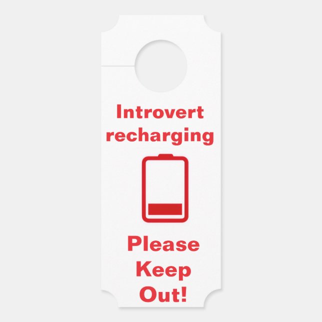 Colgador Para Puertas Recarga de introvertido (Anverso)