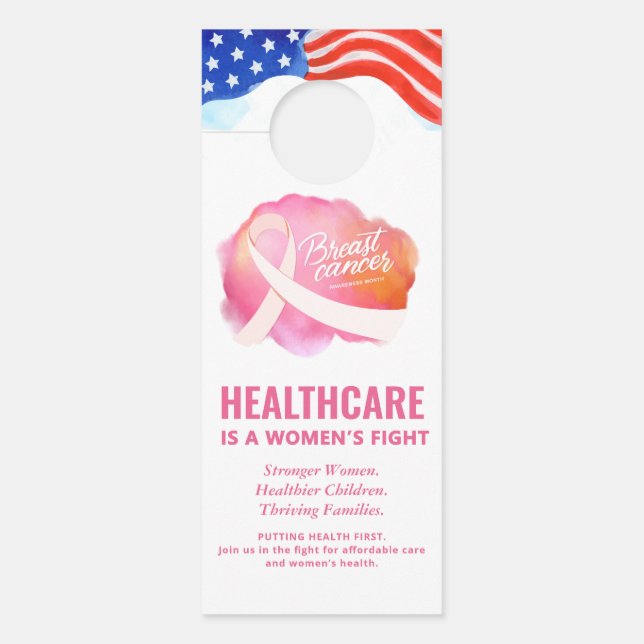 Colgador Para Puertas Recaudación de fondos para la concienciación sobre (Anverso)