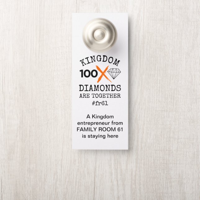 Colgador Para Puertas Reino personalizado Diamonds rm61 (En pomo)