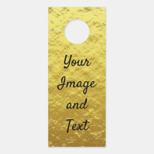 Colgador Para Puertas Relieve metalizado de oro de lujo personalizado