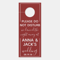 Reversible Welcome & DND Burgundy Boda Tag