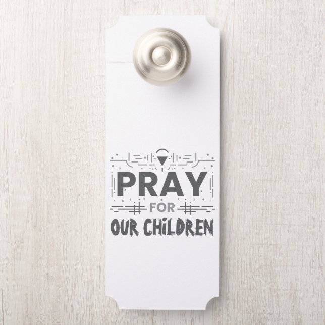 Colgador Para Puertas Rezar por nuestros hijos (En pomo)