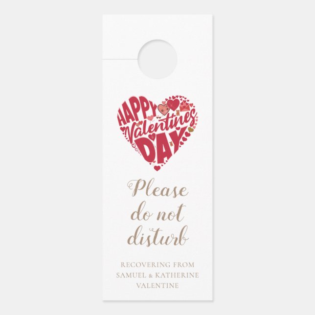 Colgador Para Puertas Romantic Valentine's Recovering From Valentine (Anverso)