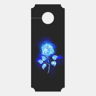 Colgador Para Puertas Rosa azul en llamas