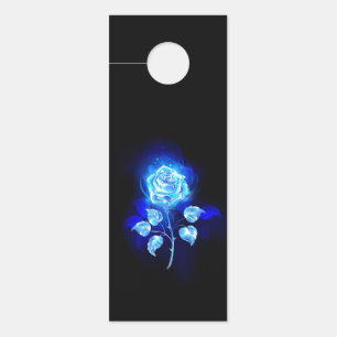 Colgador Para Puertas Rosa azul en llamas