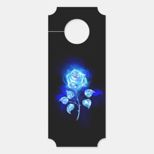 Colgador Para Puertas Rosa azul en llamas