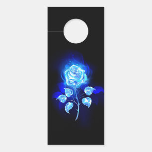 Colgador Para Puertas Rosa azul en llamas