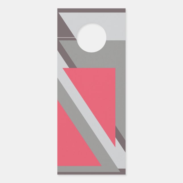 Colgador Para Puertas Rosa en gris (Anverso)